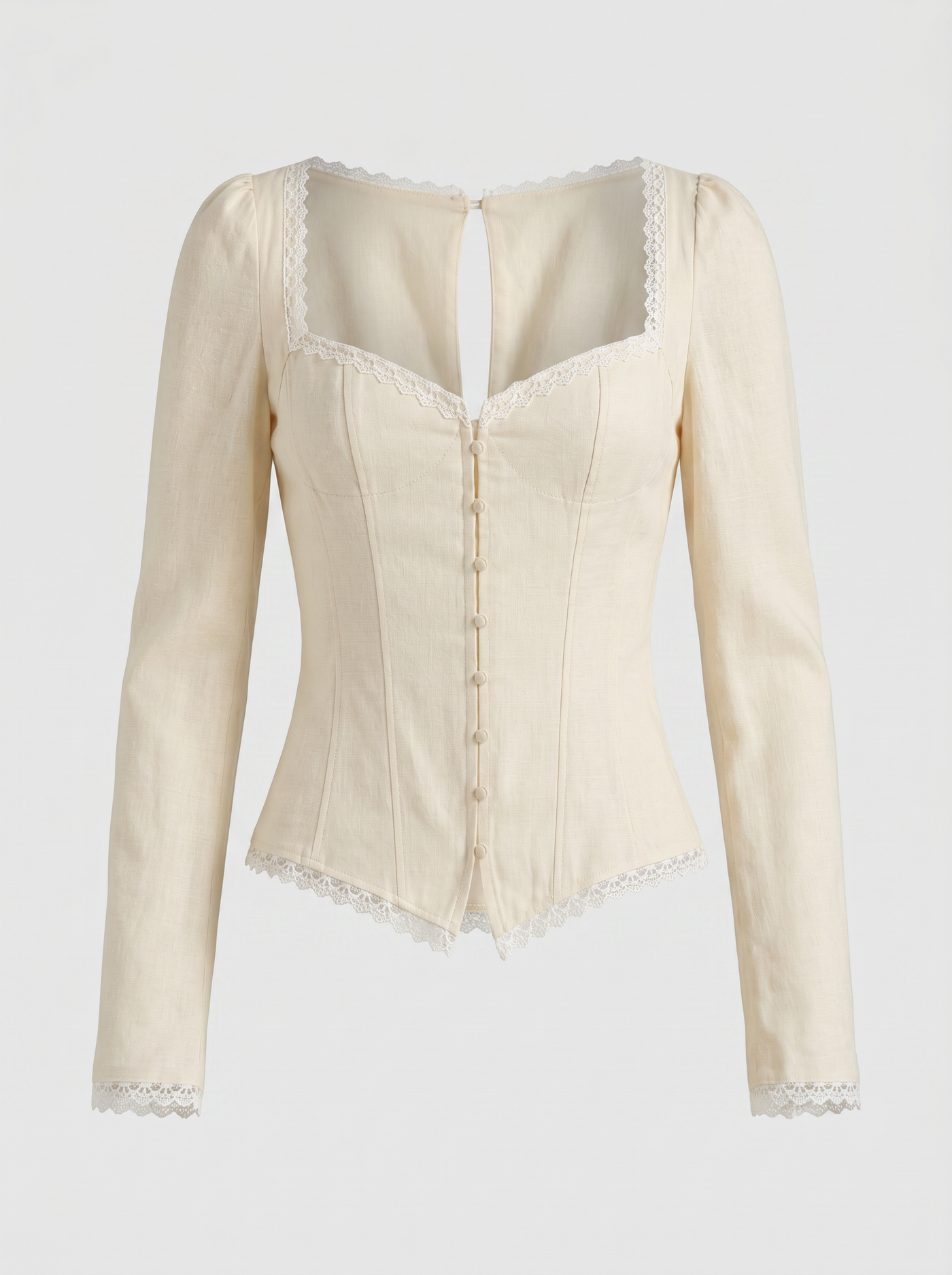 Cream Blouse Corset