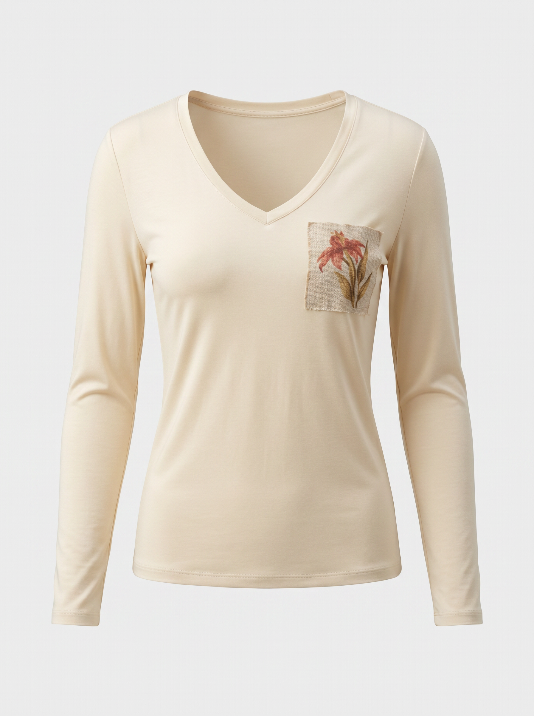 Ribbed V-Neck Top